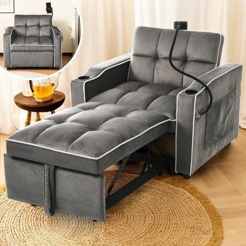 Single sofa bed chair - bed,